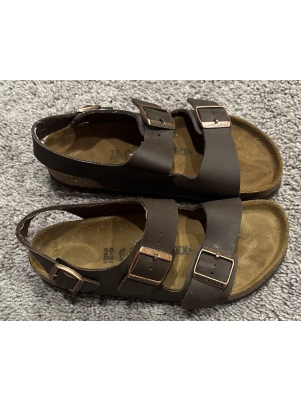 Nice! Birkenstock Arizona Mocha Birkibuc Women's Sandals, Size 8 - Brown 39 EU